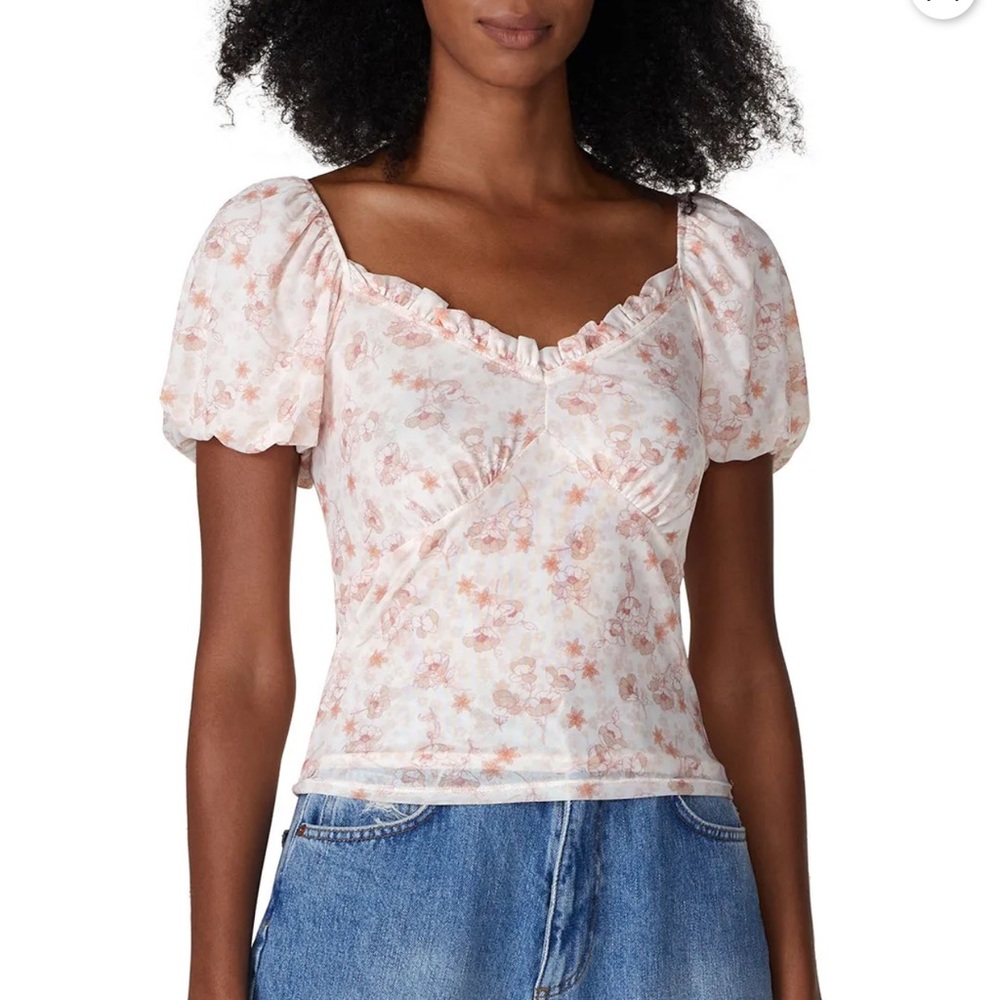 Louna Mesh Milkmaid Top Size Large